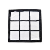 Soft Black Cushion Cover with White Panels 40 x 40 cm